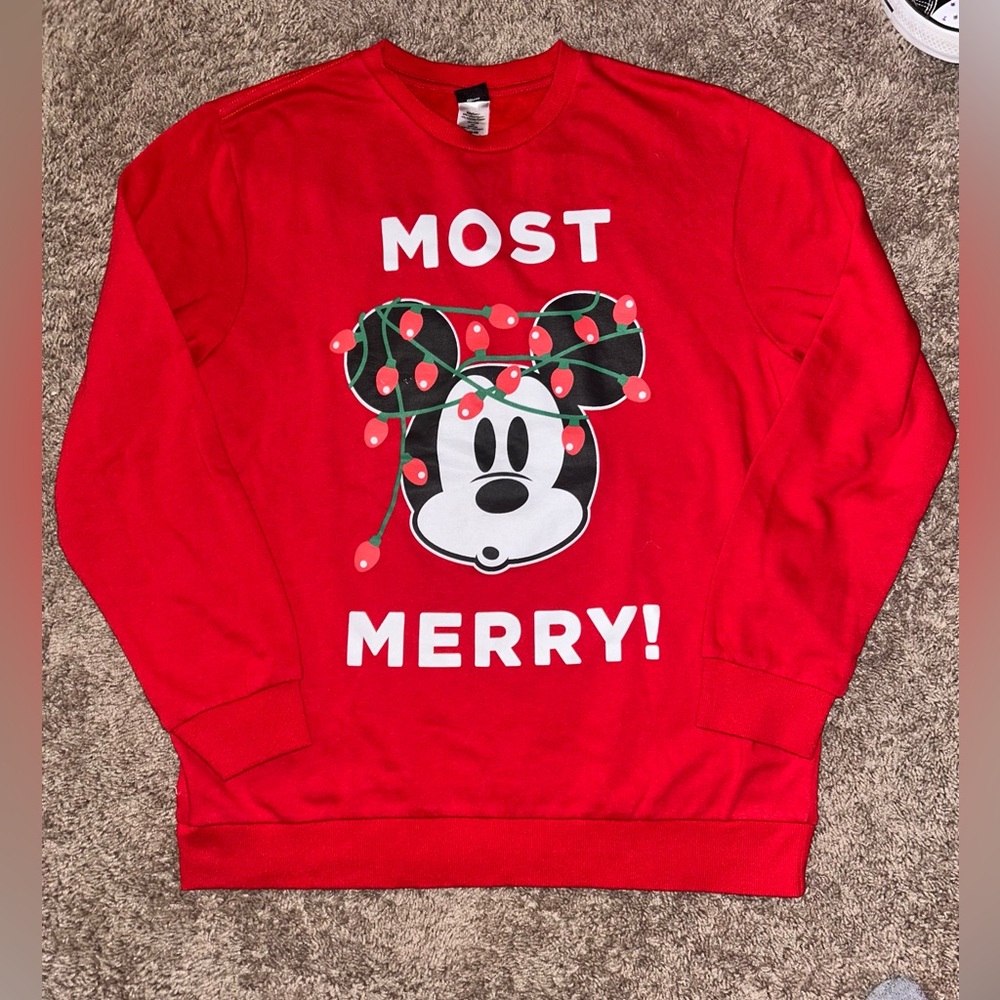 Disney Red Mickey Mouse Sweatshirt